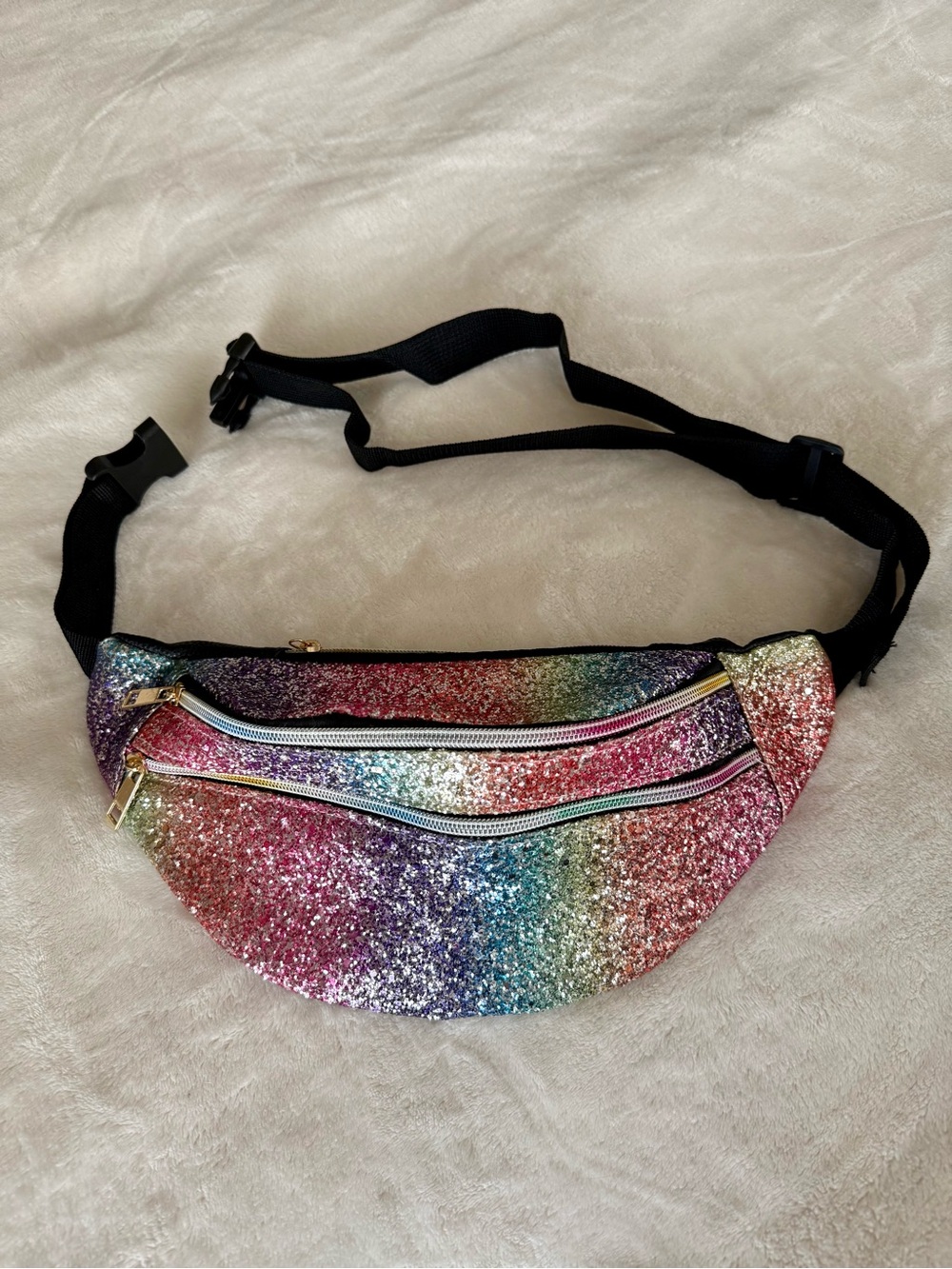 Glitter Rainbow Fanny Pack Waist Bag
